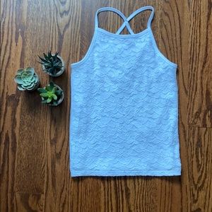 Abercrombie Kids White floral tank top